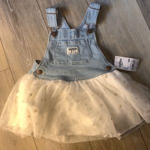 Baby girl Oshkosh jean tutu dress 18month